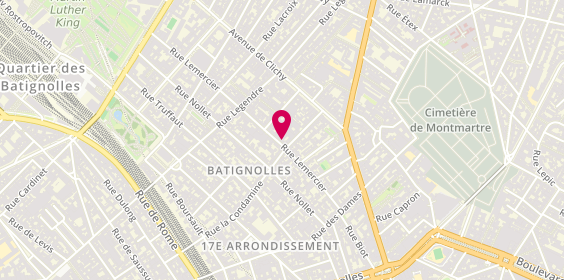 Plan de King Coiffure, 42 Rue Lemercier, 75017 Paris
