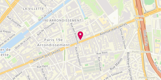 Plan de NK Coiffure Paris, 163 avenue Jean Jaurès, 75019 Paris
