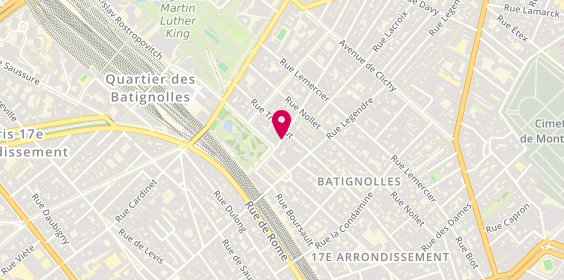 Plan de Coiffure des Batignolles, 6 Bis Rue des Moines, 75017 Paris