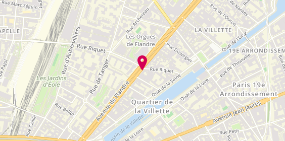 Plan de Jean Louis David, 60 avenue de Flandre, 75019 Paris
