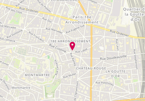 Plan de P.D.M Coiffure, 56 Rue Labat, 75018 Paris