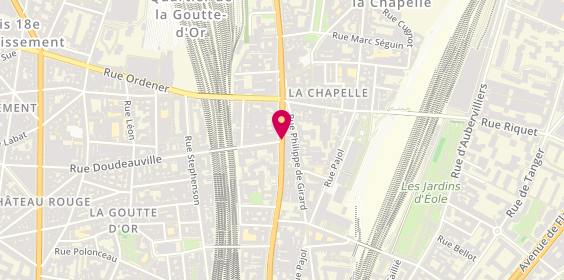 Plan de L'Atelier du Cheveu, 68 Rue Marx Dormoy, 75018 Paris