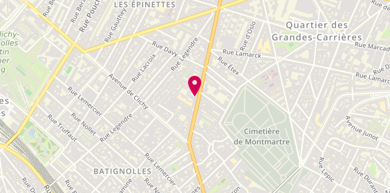 Plan de Dina Coiffure, 29 Avenue Saint Ouen, 75017 Paris