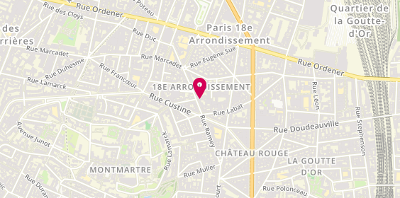 Plan de Infinity Coiffure Esthetique, 34 Rue Ramey, 75018 Paris