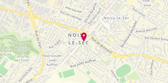Plan de Creatif Coiffure, 7 Rue Anatole France, 93130 Noisy-le-Sec