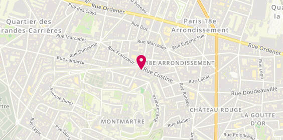 Plan de Franck Provost, 57 Rue Custine, 75018 Paris