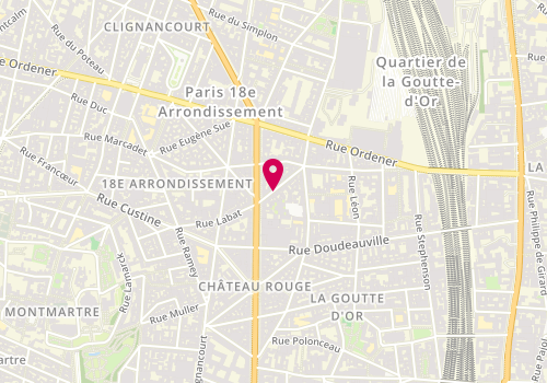 Plan de Sujai Coiffure, 15 Rue Labat, 75018 Paris