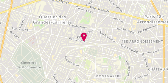 Plan de Sophia Coiffure, 59 Rue Lamarck, 75018 Paris
