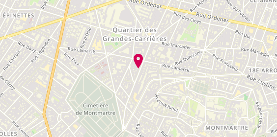 Plan de Pat's Coif, 43 Rue Damrémont, 75018 Paris