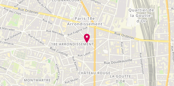 Plan de Majda Coiff, 82 Rue de Clignancourt, 75018 Paris