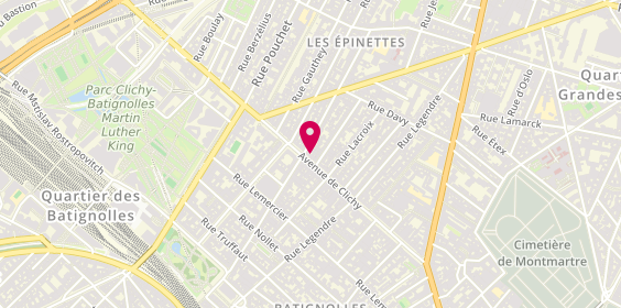 Plan de Capitale barber, 124 avenue de Clichy, 75017 Paris