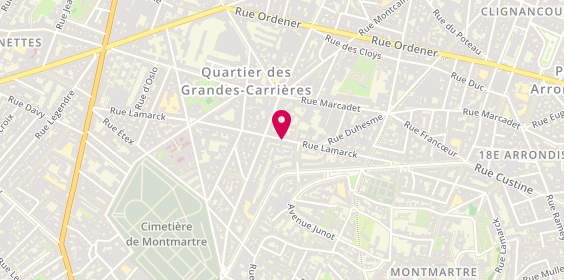Plan de A la Pointe, 91 Rue Lamarck, 75018 Paris