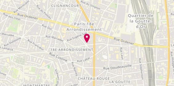 Plan de Artiste Coiffure, 86 Rue de Clignancourt, 75018 Paris