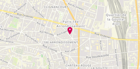 Plan de Lesly Afro, 16 Rue Simart, 75018 Paris