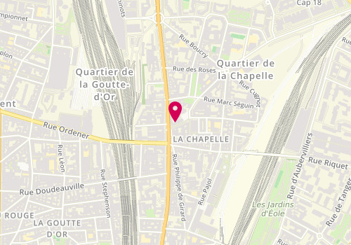 Plan de Swanny Coiffure, 58 Rue de Torcy, 75018 Paris