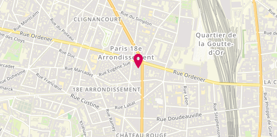 Plan de Malki coiffure, 75 Boulevard Barbès, 75018 Paris