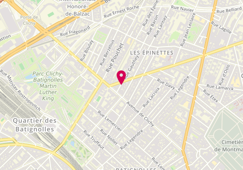 Plan de New Lm Coiffure, 8 Rue Gauthey, 75017 Paris