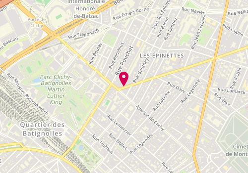 Plan de Nythiya Coiffure, 3 Rue Guy Moquet, 75017 Paris