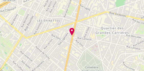 Plan de As Coiffure, 59 avenue de Saint-Ouen, 75017 Paris