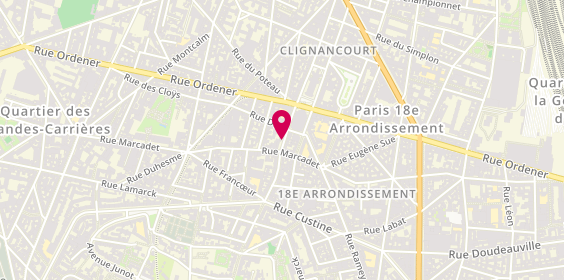 Plan de Lucky Beauty Centre, 69 Rue du Mont-Cenis, 75018 Paris