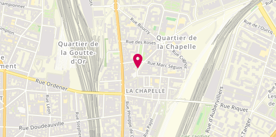 Plan de Elodie Coiffure, 5 Rue de l'Évangile, 75018 Paris