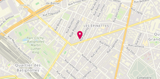 Plan de Elegance Coiffure, 15 Rue Gauthey, 75017 Paris