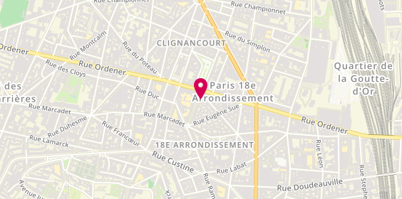 Plan de Venus Coiffure, 18 Rue Ferdinand Flocon, 75018 Paris