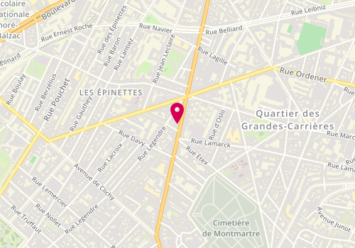 Plan de Le Boudoir de Carrie, 65 Avenue Saint Ouen, 75017 Paris