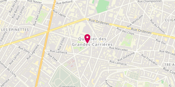 Plan de Atelier Coiffure, 205 Rue Marcadet, 75018 Paris