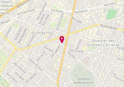 Plan de Tifany Coiffure, 190 Rue Legendre, 75017 Paris