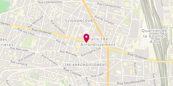 Plan de Diminutifs CLAUSSE Dominique Dominique, 99 Rue Ordener, 75018 Paris