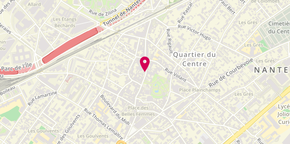 Plan de Espace coiffure, 47 Rue Maurice Thorez, 92000 Nanterre