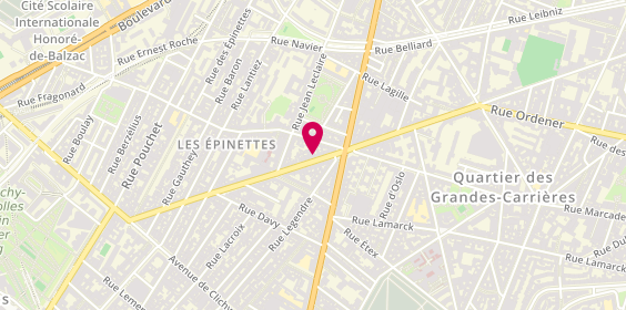Plan de D-Star Coiffure, 65 Rue Guy Môquet, 75017 Paris