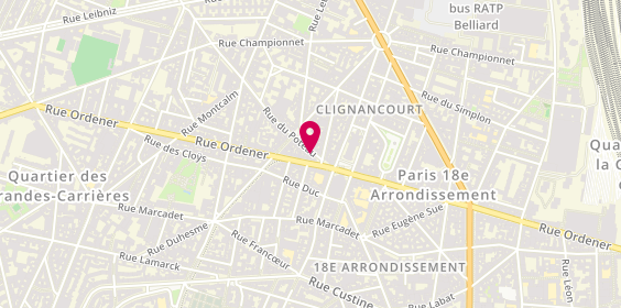 Plan de Coiff'center 18, 3 Rue du Poteau, 75018 Paris