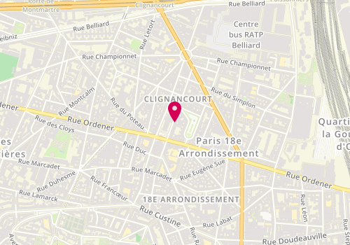 Plan de Georges le Coiffeur au Coin de la Rue, 38 Rue Hermel, 75018 Paris