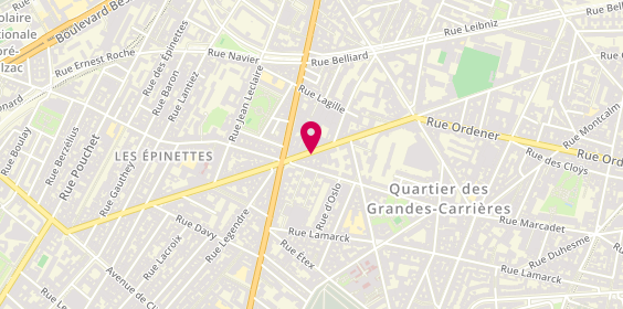 Plan de Alliances Coiffure, 231 Rue Championnet, 75018 Paris