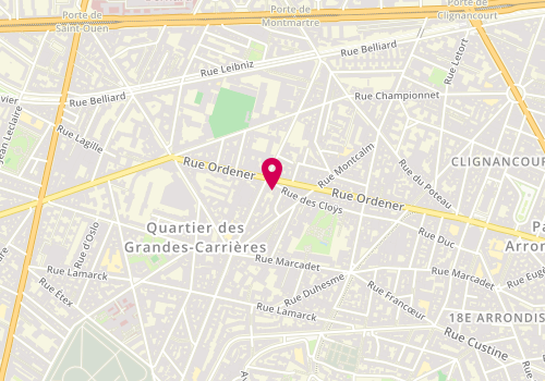 Plan de Franck Provost, 61 Rue des Cloys, 75018 Paris