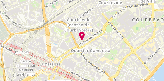 Plan de The Barber Shop Courbevoie, 43 avenue Gambetta, 92400 Courbevoie