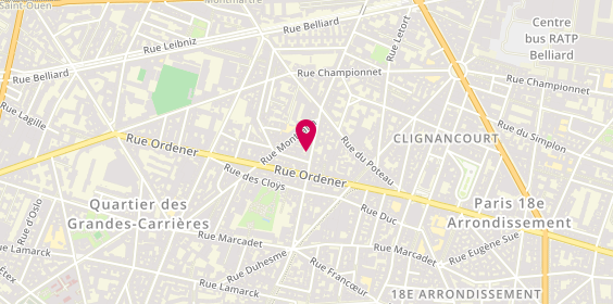Plan de Sam coiffure, 55 Rue du Ruisseau, 75018 Paris