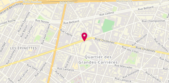 Plan de Lili Coiffure, 201 Rue Championnet, 75018 Paris