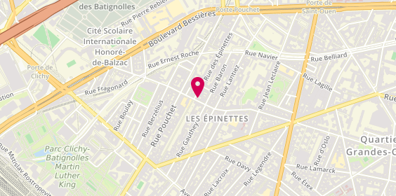 Plan de Beleza Coiffure, 62 Rue la Jonquière, 75017 Paris