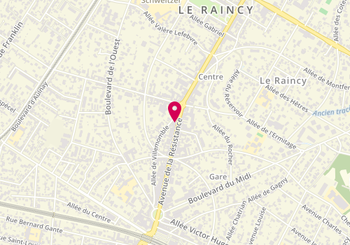 Plan de Jacques Dessange, 59 avenue de la Résistance, 93340 Le Raincy