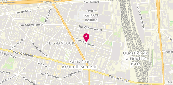 Plan de HN Coiffure, 26 Bis Rue Simplon, 75018 Paris