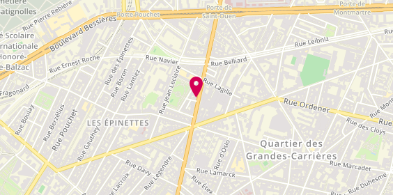 Plan de A la Pointe, 105 avenue de Saint-Ouen, 75017 Paris