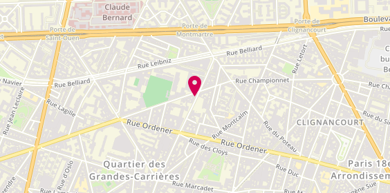 Plan de KOHLER Chantal, 105 Rue Damremont, 75018 Paris
