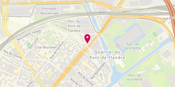 Plan de Lydie Coiffure, 7 avenue Corentin Cariou, 75019 Paris