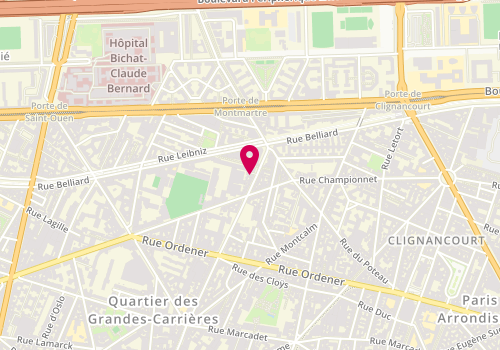 Plan de Salon Sofia, 117 Rue Damrémont, 75018 Paris