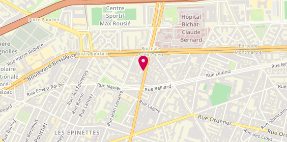Plan de Derro Coiffure, 139 Avenue Saint Ouen, 75017 Paris