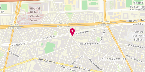 Plan de Le Barbier des Stars, 86 Rue du Poteau, 75018 Paris