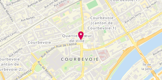 Plan de Mf, 1 Rue Colombes, 92400 Courbevoie
